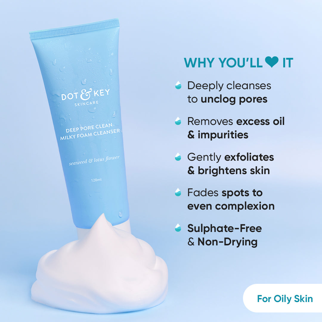 Dot & Key Deep Pore Clean Foaming Face Wash 100ml