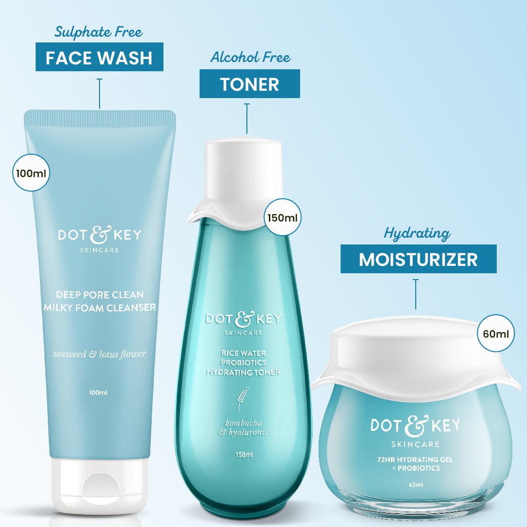 Dot & Key All Day Hydration CTM Skincare Trio Set 310ml