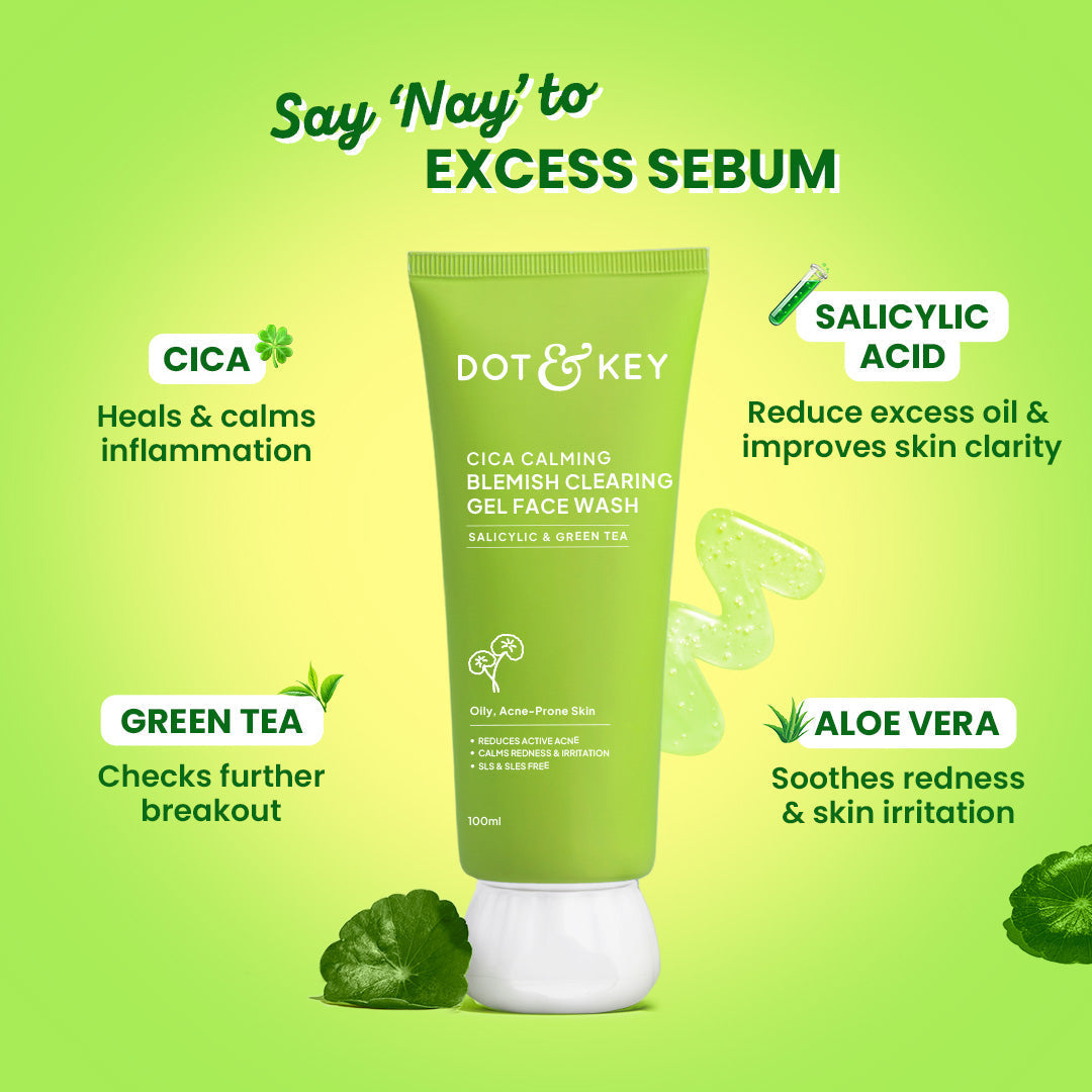 Dot & Key Cica + Salicylic Gel Face Wash Pack of 2 350ml