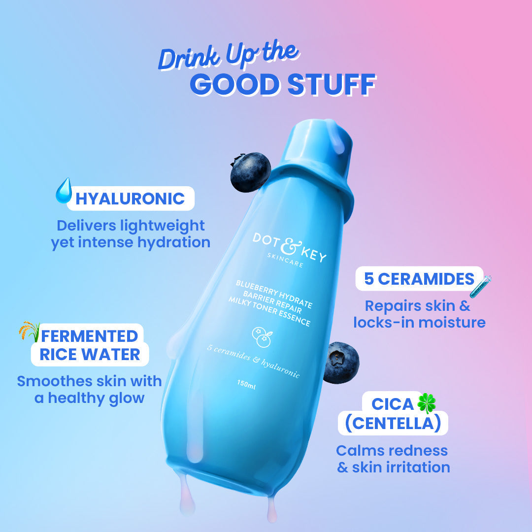 Dot & Key Blueberry Hydrate Barrier Repair Milk Face Toner 150ml