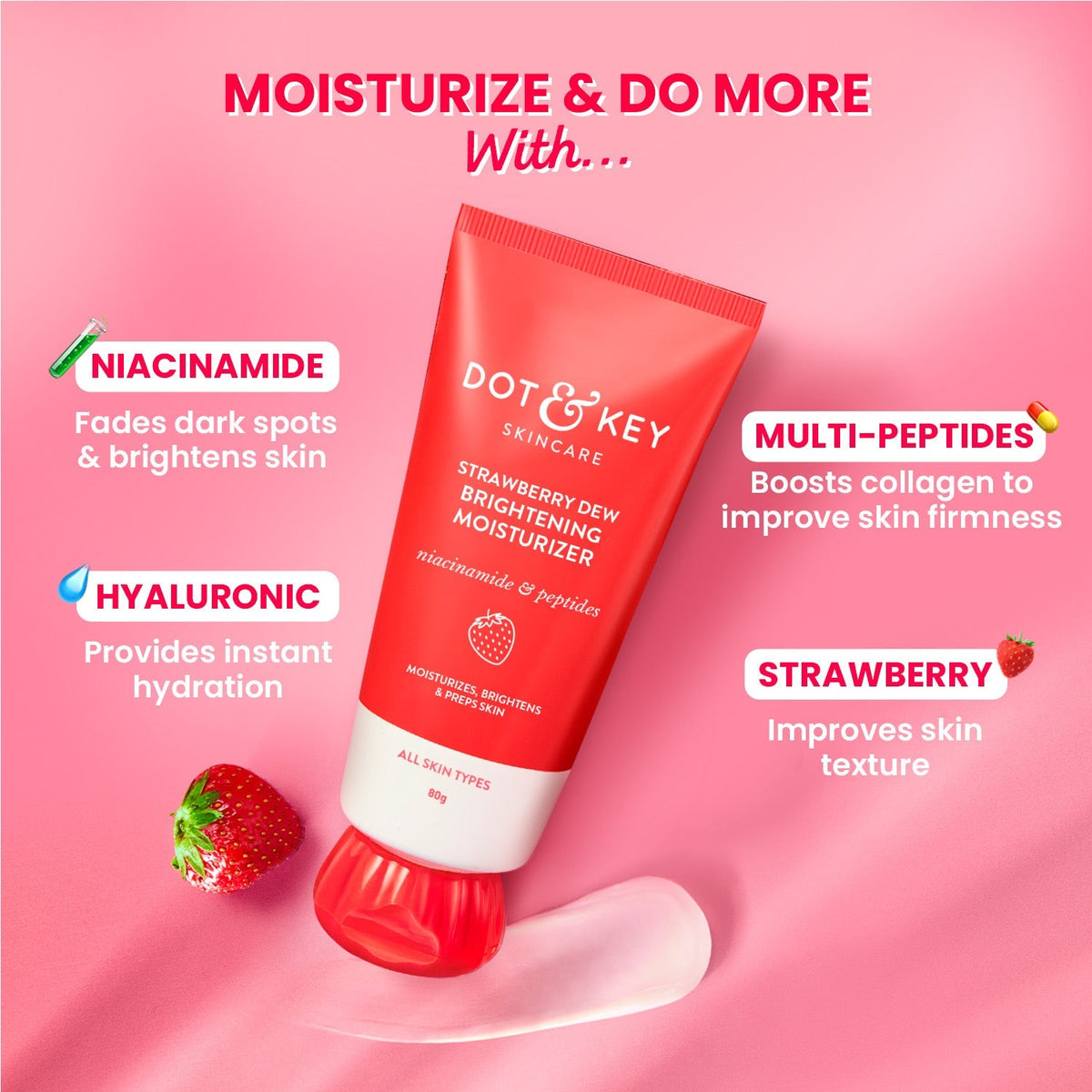 Dot & Key Strawberry + Niacinamide Moisturizer 80g