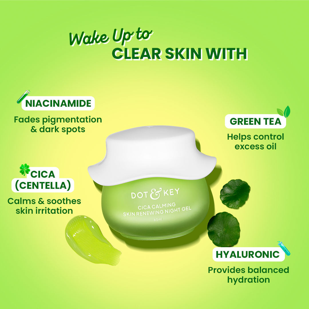 Dot & Key Cica Calming Night Gel with Niacinamide + Green Tea 60ml