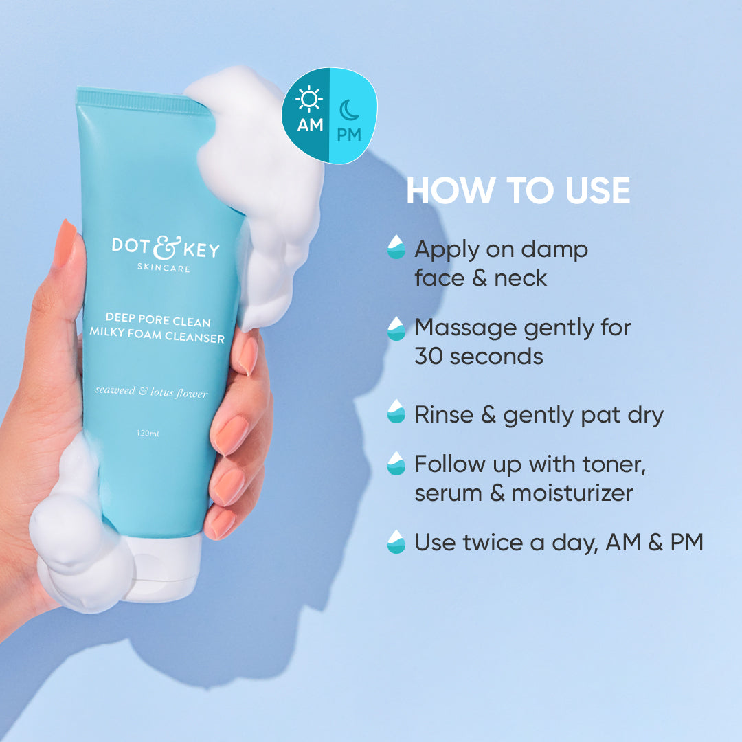 Dot & Key Deep Pore Clean Foaming Face Wash 100ml