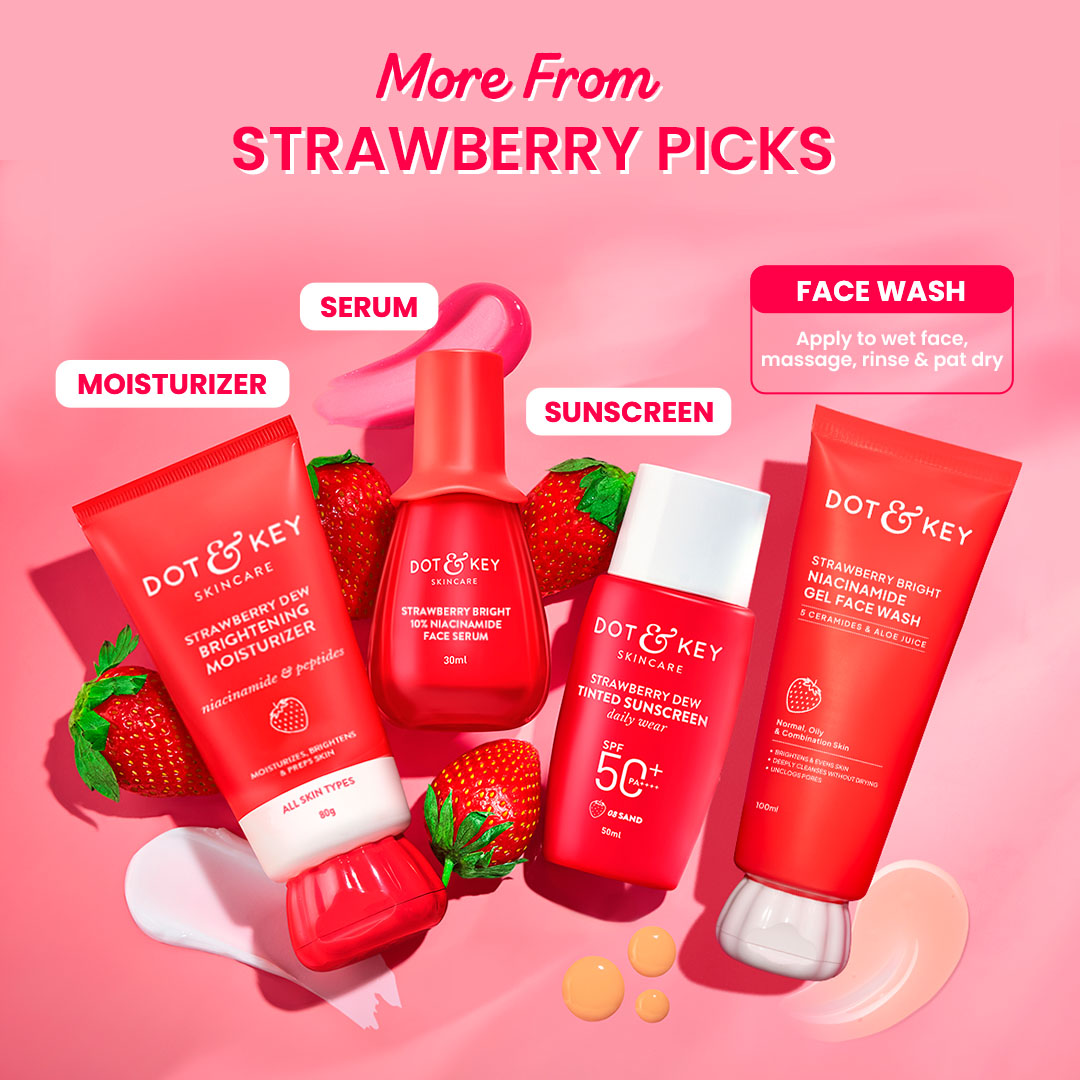 Dot & Key Strawberry Bright Niacinamide Gel Face Wash 100ml