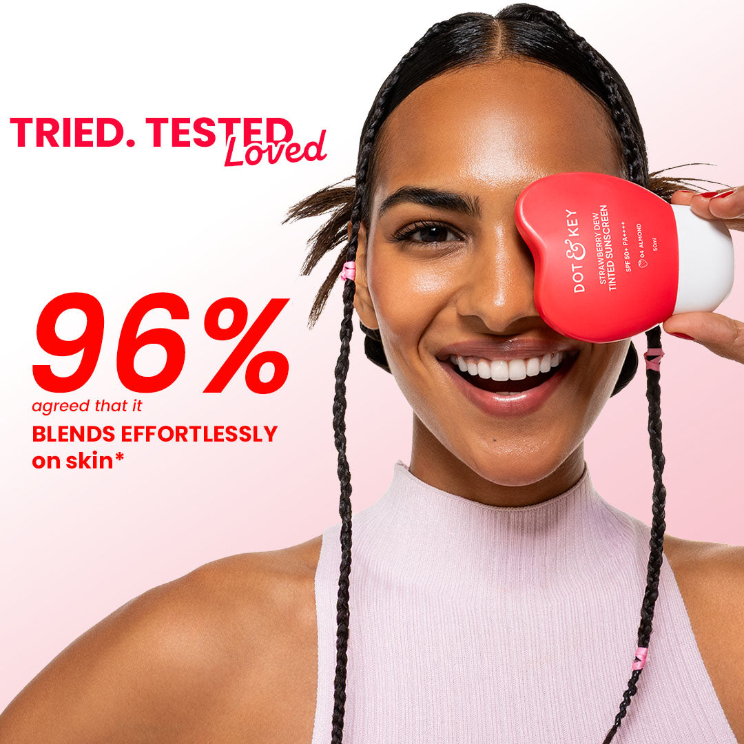 Dot & Key Strawberry Dew Tinted Sunscreen SPF 50+ Sand Pack of 2 100g