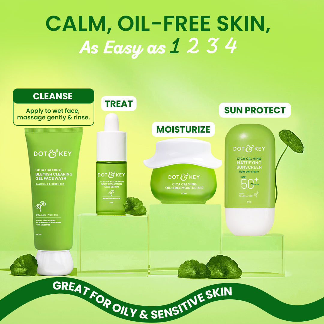 Dot & Key Cica + Salicylic Gel Face Wash Pack of 2 350ml