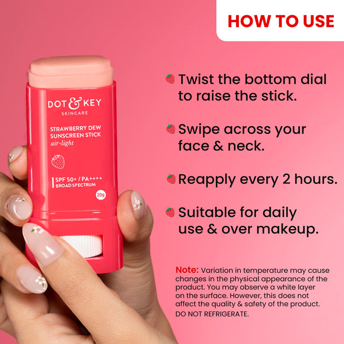 Dot & Key Strawberry Sunscreen Stick SPF 50+ PA++++ 20g