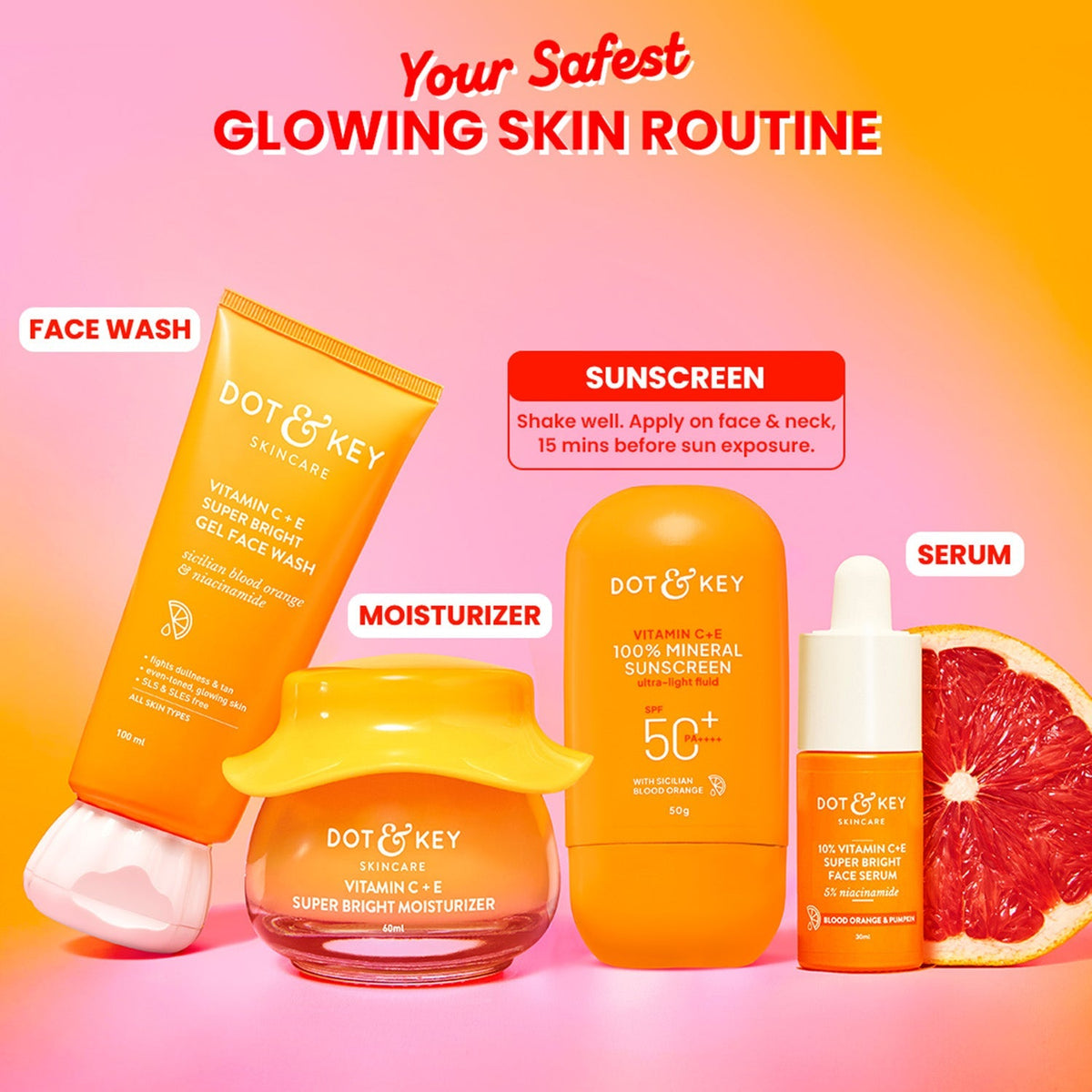 Dot & Key Vitamin C + E Mineral Sunscreen SPF 50+ PA++++ 50g