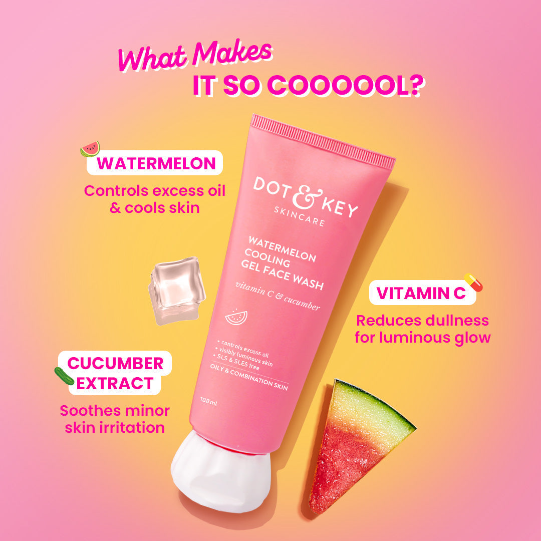 Dot & Key Watermelon Gel Face Wash 100g Pack of 2